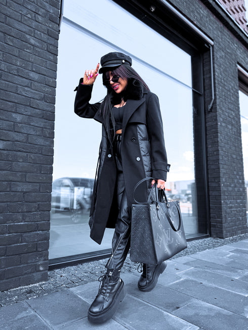 Coat "COMBINATION HK30" - BLACK
